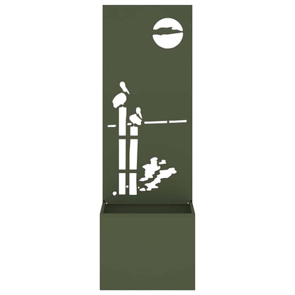 Garten Sichtschutz-Leinwand Olivgrün 50 x 140 cm