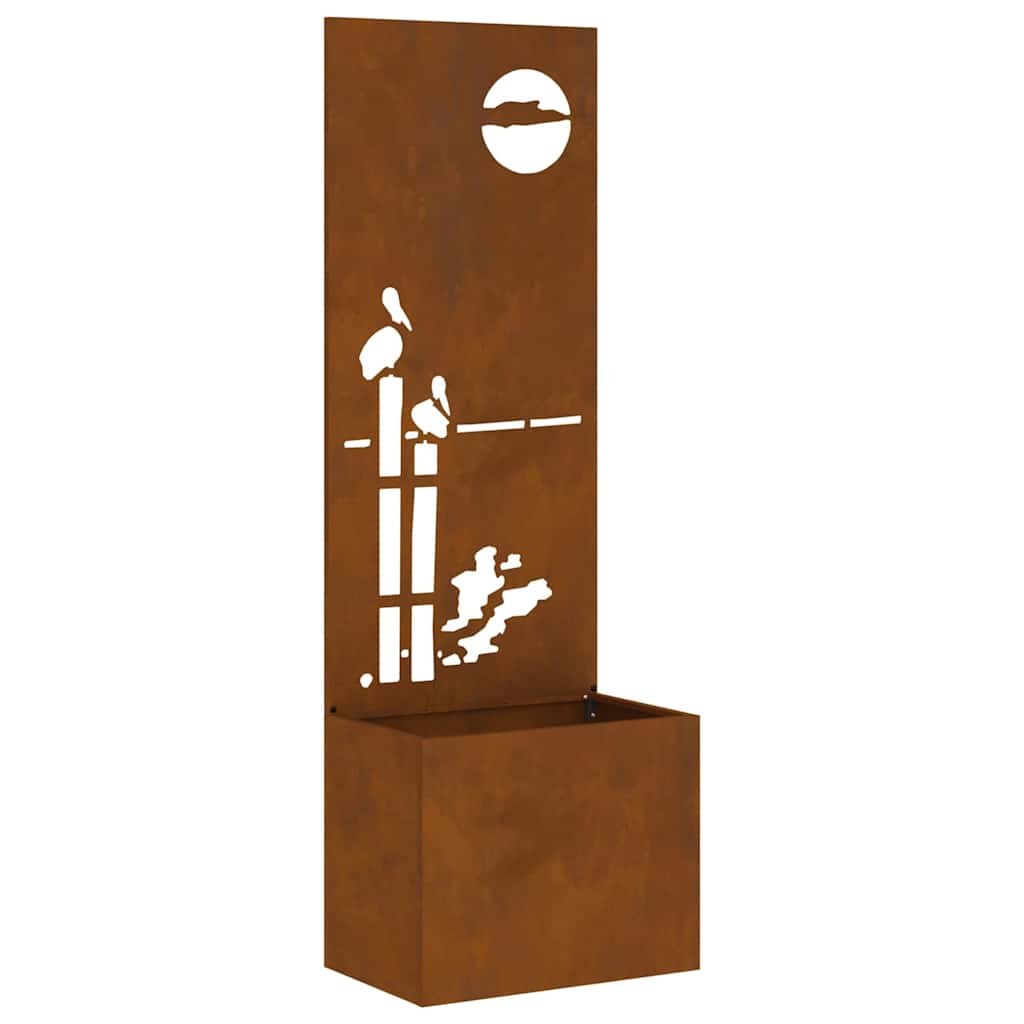 Garten Sichtschutz-Leinwand Rostig 50 x 140 cm Wetterfeststahl