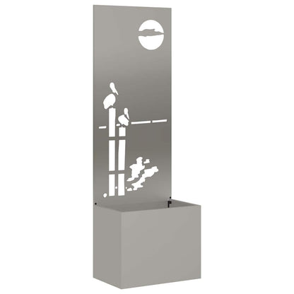 Garten Sichtschutz-Leinwand Rostig 50 x 140 cm Wetterfeststahl