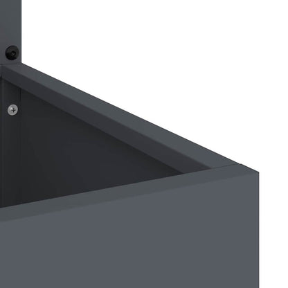 Garten Sichtschutz-Leinwand Floral Anthrazit 50 x 140 cm