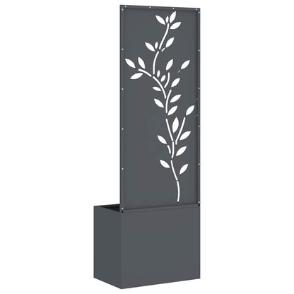 Garten Sichtschutz-Leinwand Floral Anthrazit 50 x 140 cm