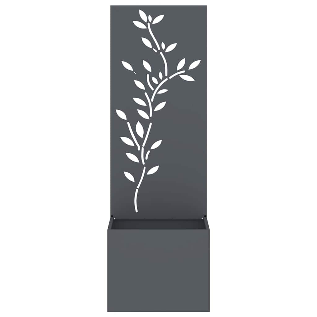 Garten Sichtschutz-Leinwand Floral Anthrazit 50 x 140 cm