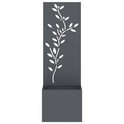 Garten Sichtschutz-Leinwand Floral Anthrazit 50 x 140 cm