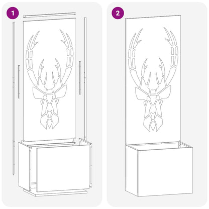 Garten Sichtschutz-Leinwand Tiermuster Weiß 50 x 140 cm