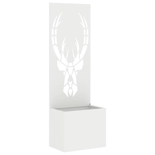 Garten Sichtschutz-Leinwand Tiermuster Weiß 50 x 140 cm