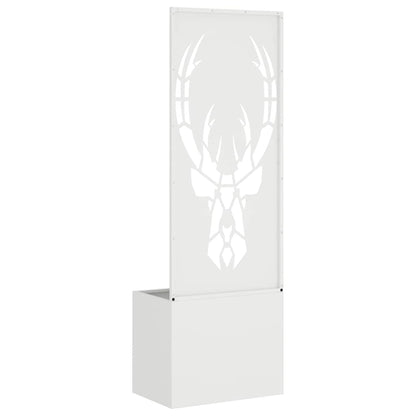 Garten Sichtschutz-Leinwand Tiermuster Weiß 50 x 140 cm