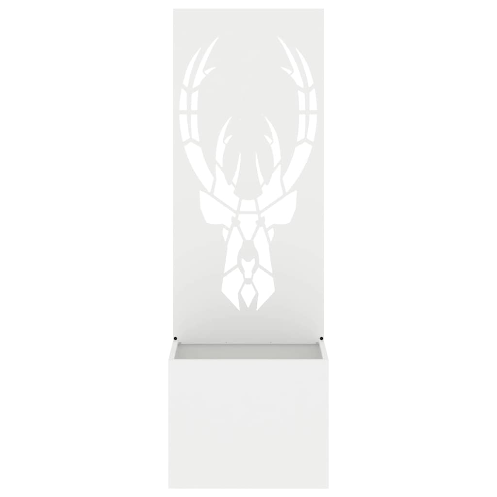 Garten Sichtschutz-Leinwand Tiermuster Weiß 50 x 140 cm