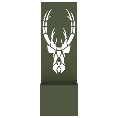 Garten Sichtschutz-Leinwand Tiermuster Olivgrün 50 x 140 cm