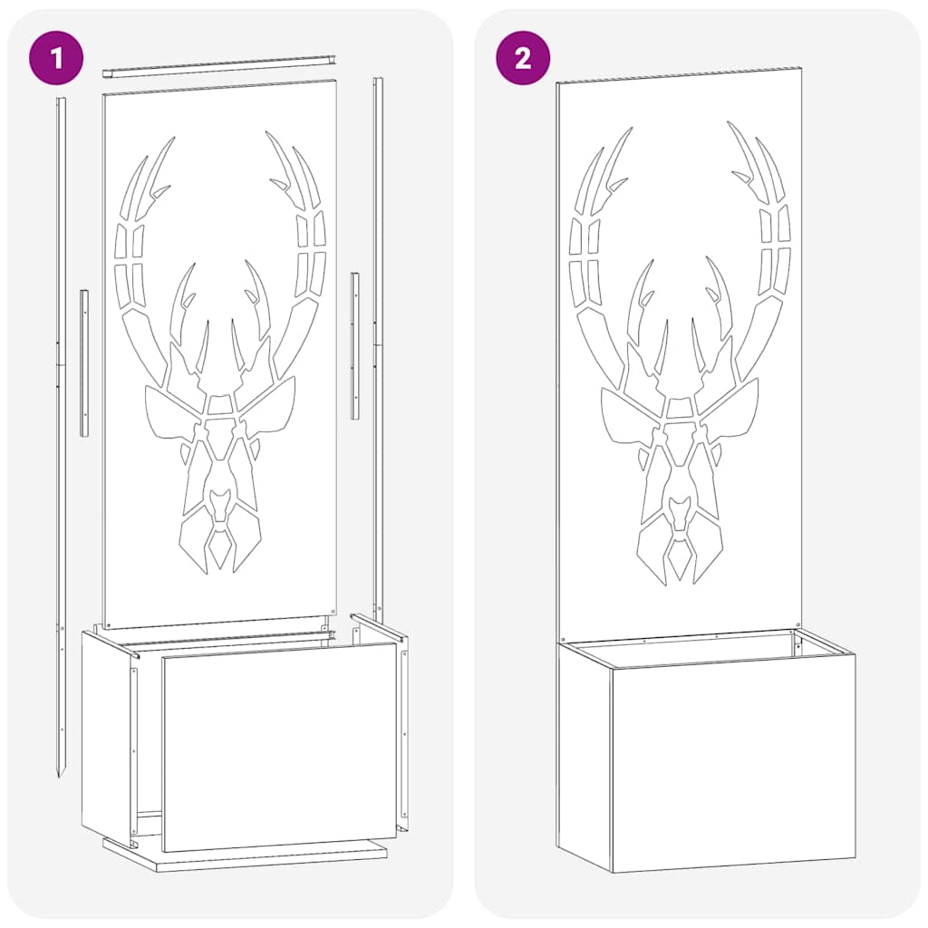 Garten Sichtschutz-Leinwand Silber 50 x 140 cm Edelstahl