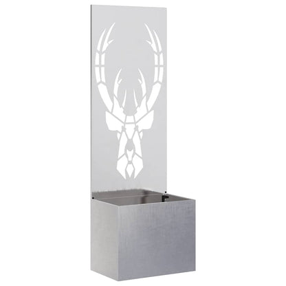 Garten Sichtschutz-Leinwand Silber 50 x 140 cm Edelstahl