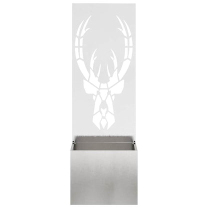 Garten Sichtschutz-Leinwand Silber 50 x 140 cm Edelstahl