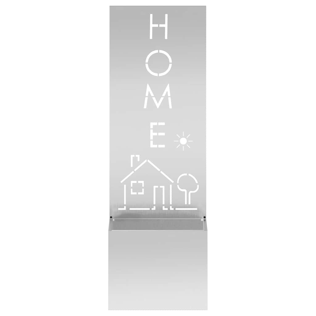 Garten Sichtschutz-Leinwand Silber 50 x 140 cm Verzinkter Stahl