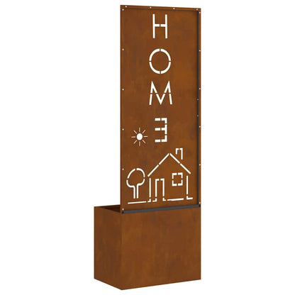 Garten Sichtschutz-Leinwand Rostig 50 x 140 cm Wetterfeststahl