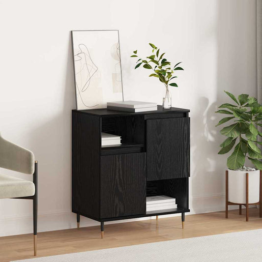 Sideboard Schwarz Eichen-Optik 60 x 35 x 70 cm Holzwerkstoff