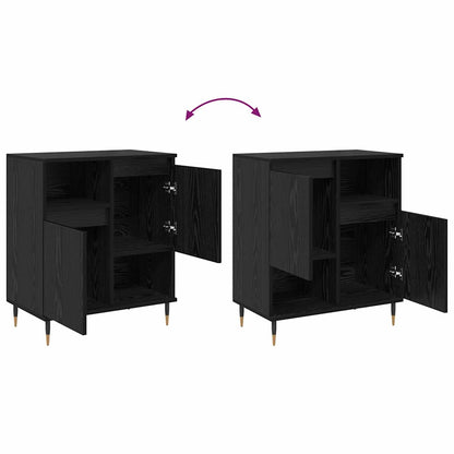 Sideboard Schwarz Eichen-Optik 60 x 35 x 70 cm Holzwerkstoff