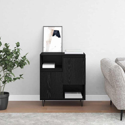 Sideboard Schwarz Eichen-Optik 60 x 35 x 70 cm Holzwerkstoff