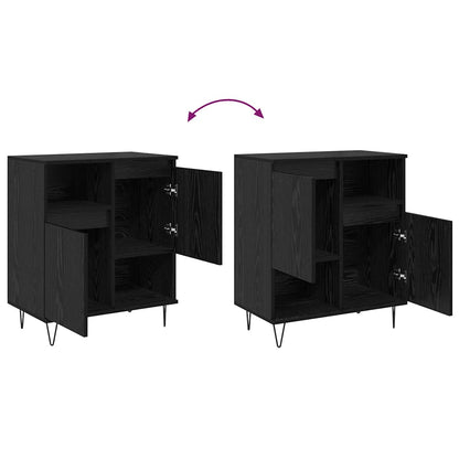 Sideboard Schwarz Eichen-Optik 60 x 35 x 70 cm Holzwerkstoff