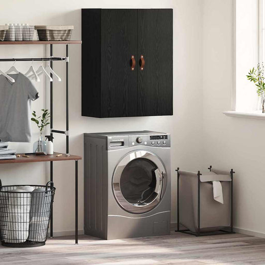 Wandschrank Schwarz 69.5 x 34 x 90 cm Holzwerkstoff