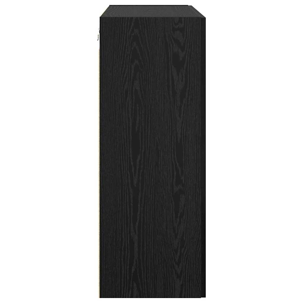 Wandschrank Schwarz 69.5 x 34 x 90 cm Holzwerkstoff