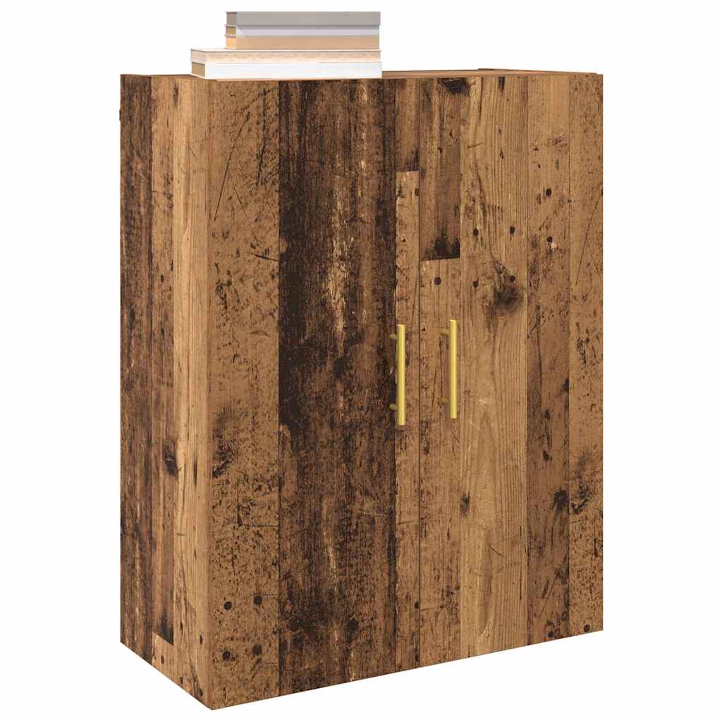 Wandschrank Wandmontiert Braun 69.5 x 34 x 90 cm Holzwerkstoff