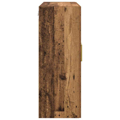 Wandschrank Wandmontiert Braun 69.5 x 34 x 90 cm Holzwerkstoff