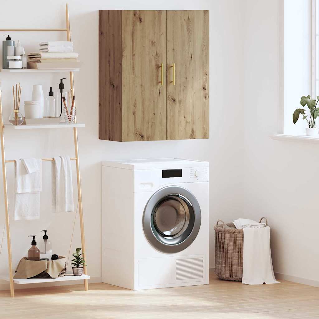 Wandschrank Wandmontiert Braun 69.5 x 34 x 90 cm Holzwerkstoff