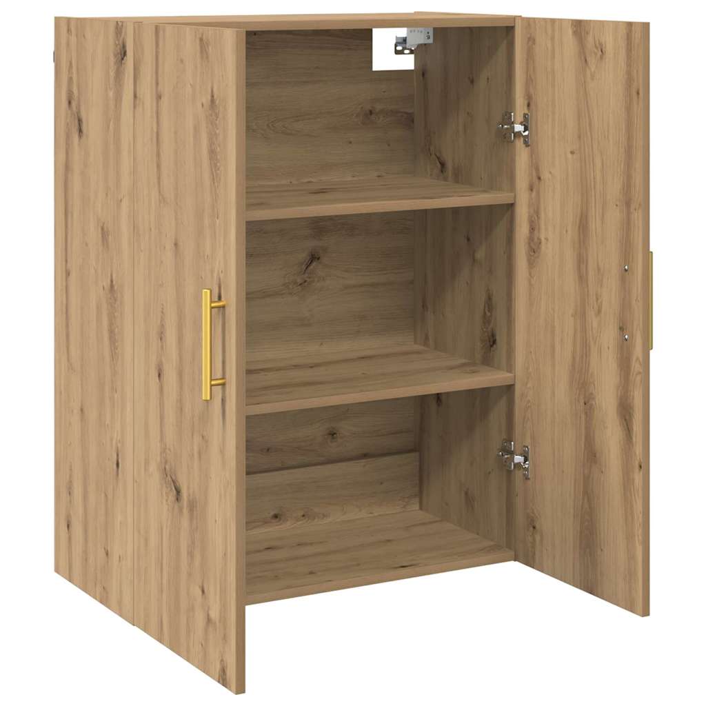 Wandschrank Wandmontiert Braun 69.5 x 34 x 90 cm Holzwerkstoff
