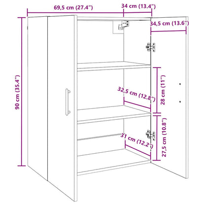 Wandschrank Altholz 69.5 x 34 x 90 cm Holzwerkstoff