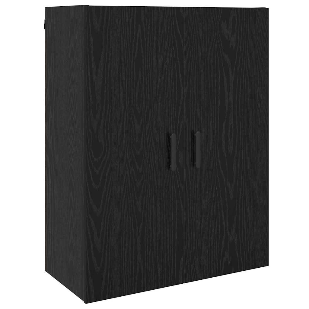 Wandschrank Schwarz Eichen-Optik 69.5 x 34 x 90 cm