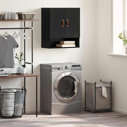 Wandschrank Schwarz Eichen-Optik 60 x 31 x 70 cm Holzwerkstoff