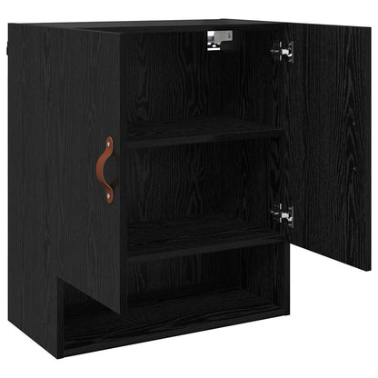 Wandschrank Schwarz Eichen-Optik 60 x 31 x 70 cm Holzwerkstoff