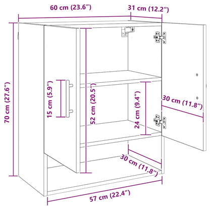 Wandschrank Wandmontiert Altholz 60 x 31 x 70 cm Holzwerkstoff