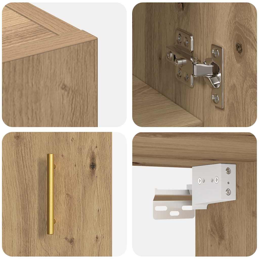 Wandschrank Artisan-Eiche 60 x 31 x 70 cm Holzwerkstoff