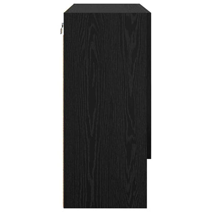 Wandschrank Schwarz Eichen-Optik 60 x 31 x 70 cm Holzwerkstoff