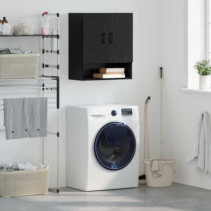 Wandschrank Schwarz Eichen-Optik 60 x 31 x 70 cm Holzwerkstoff