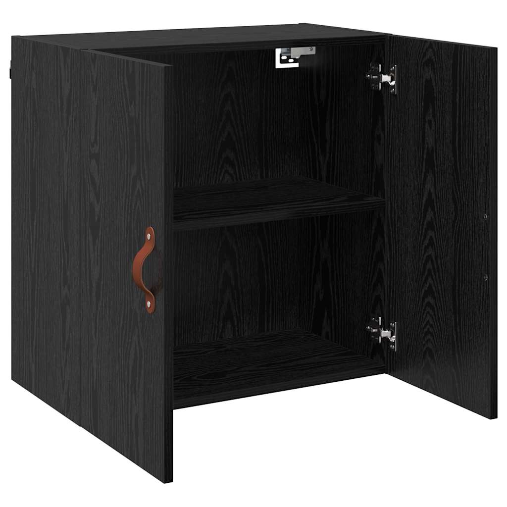 Wandschrank Schwarz Eichen-Optik 60 x 31 x 60 cm Holzwerkstoff