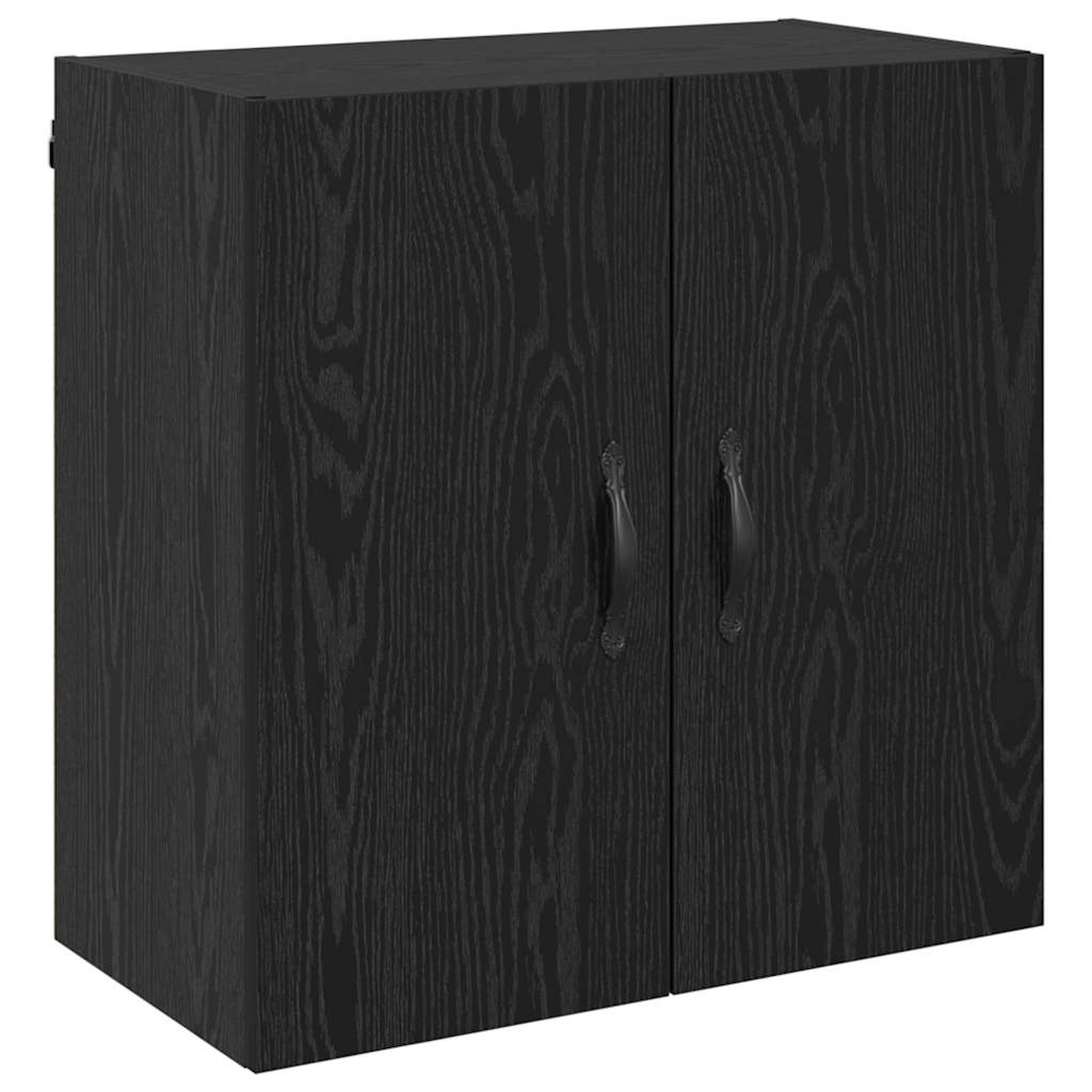 Wandschrank Schwarz Eichen-Optik 60 x 31 x 60 cm Holzwerkstoff