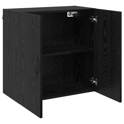 Wandschrank Schwarz Eichen-Optik 60 x 31 x 60 cm Holzwerkstoff
