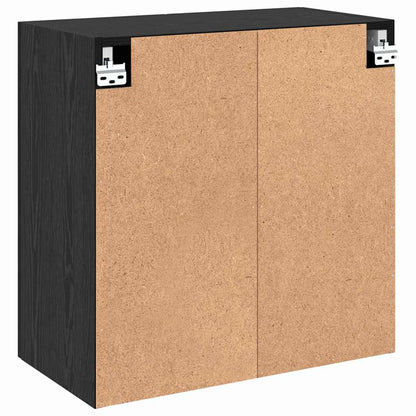 Wandschrank Schwarz Eichen-Optik 60 x 31 x 60 cm Holzwerkstoff