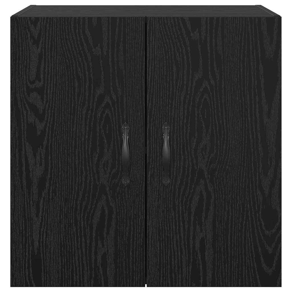 Wandschrank Schwarz Eichen-Optik 60 x 31 x 60 cm Holzwerkstoff