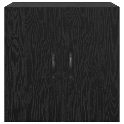 Wandschrank Schwarz Eichen-Optik 60 x 31 x 60 cm Holzwerkstoff