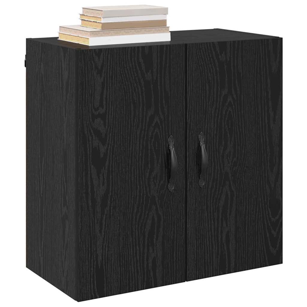 Wandschrank Schwarz Eichen-Optik 60 x 31 x 60 cm Holzwerkstoff