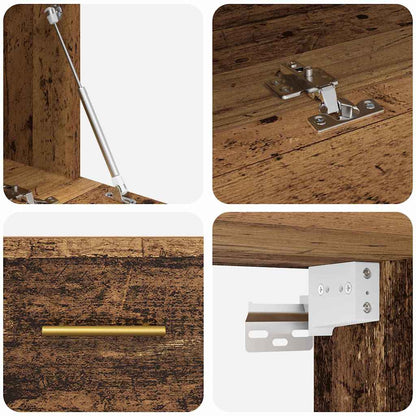 Wandschrank Altholz 80 x 36.5 x 35 cm Holzwerkstoff