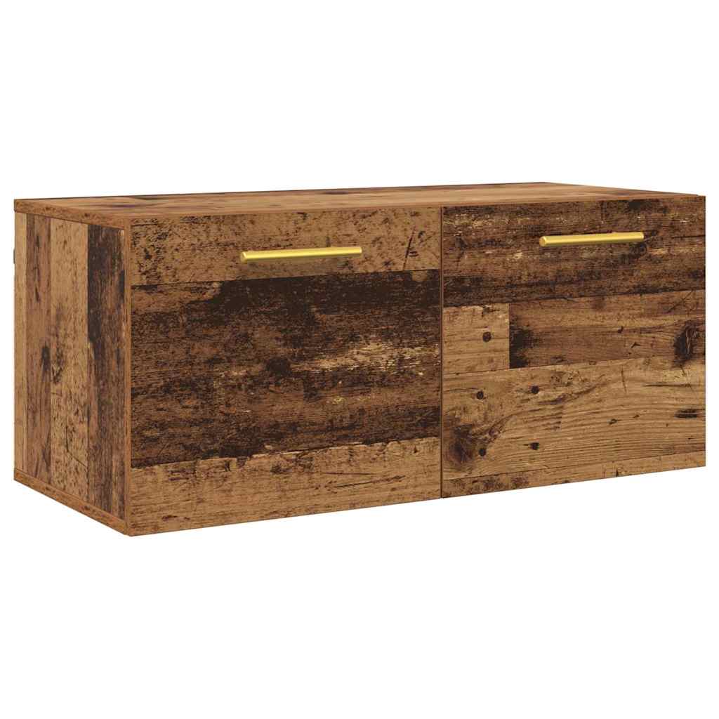 Wandschrank Altholz 80 x 36.5 x 35 cm Holzwerkstoff