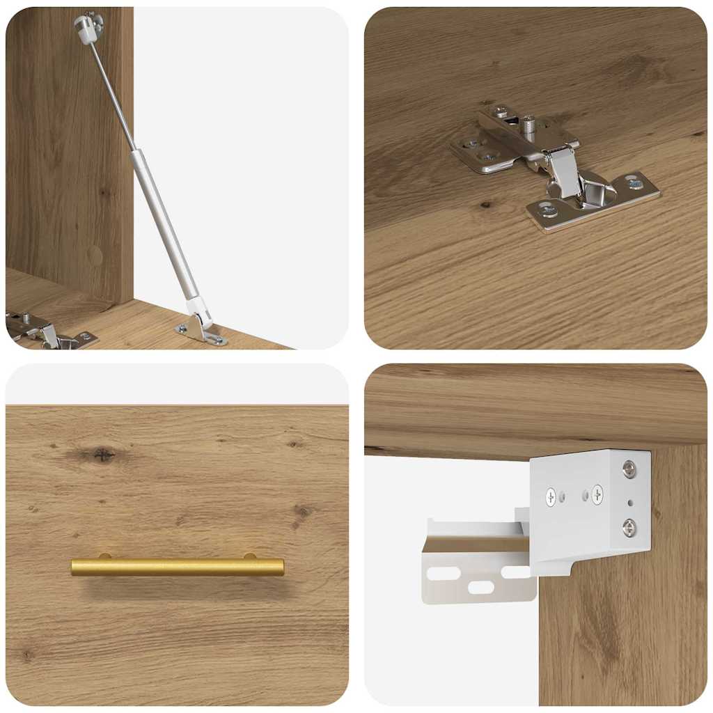 Wandschrank Artisan-Eiche 80 x 36.5 x 35 cm Holzwerkstoff