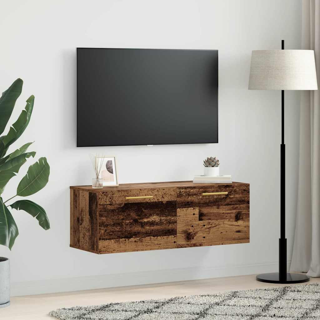 Wandschrank Altholz 100 x 36,5 x 35 cm Holzwerkstoff