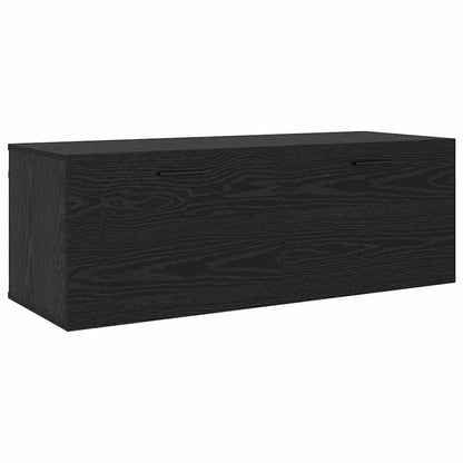 Wandschrank Schwarz Eichen-Optik 100 x 36,5 x 35 cm