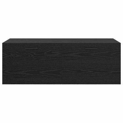 Wandschrank Schwarz Eichen-Optik 100 x 36,5 x 35 cm