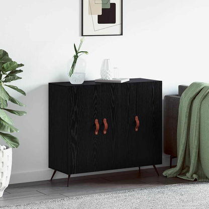 Sideboard Schwarz 90 x 34 x 80 cm Holzwerkstoff