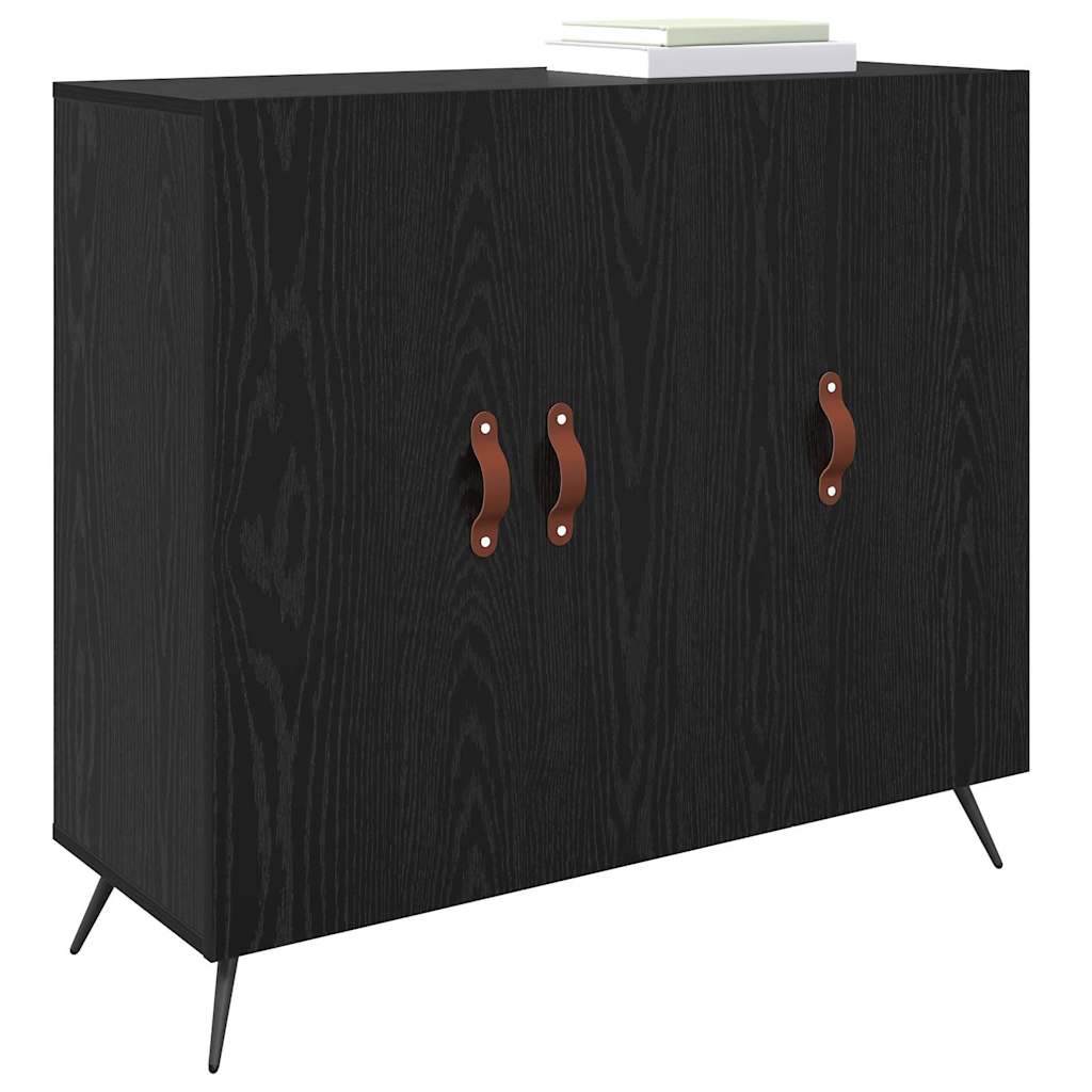 Sideboard Schwarz 90 x 34 x 80 cm Holzwerkstoff